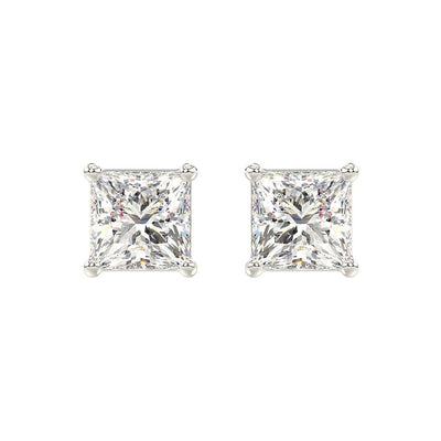 Princess Solitaire Earrings