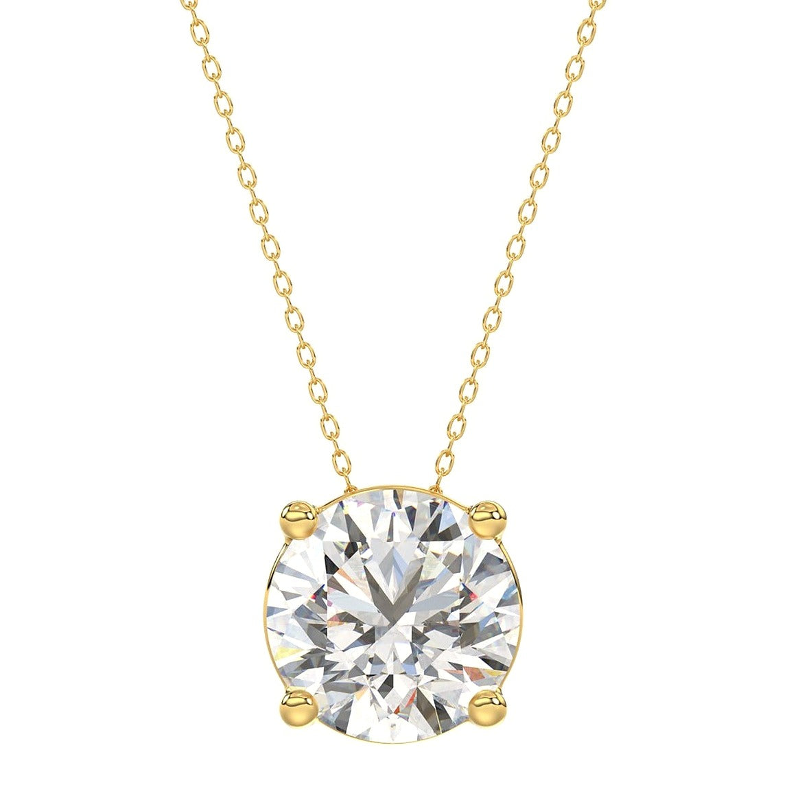 Solitaire Pendant with Chain Style B | Diavlia