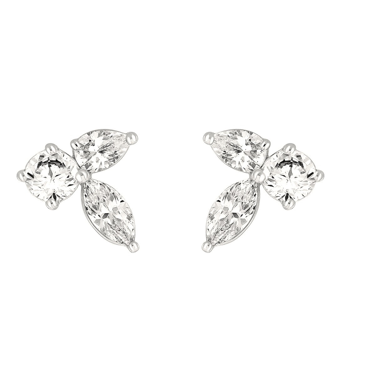 Pear Earrings (Round Cut) | Diavlia