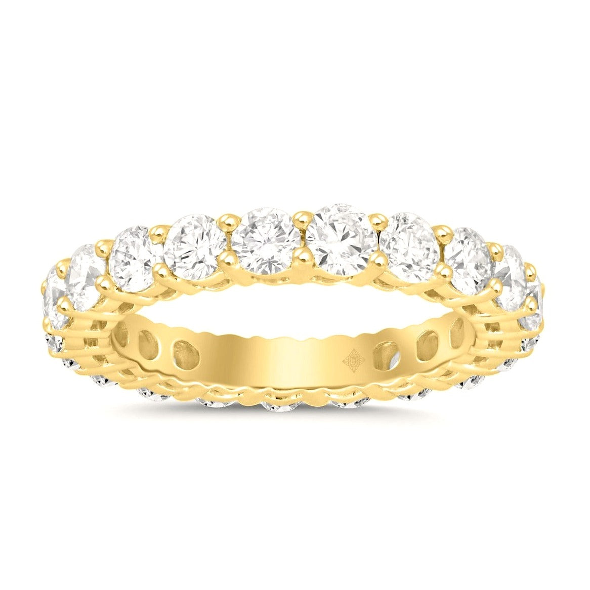 Eternity Band in Yellow Gold (Round Cut) | Diavlia