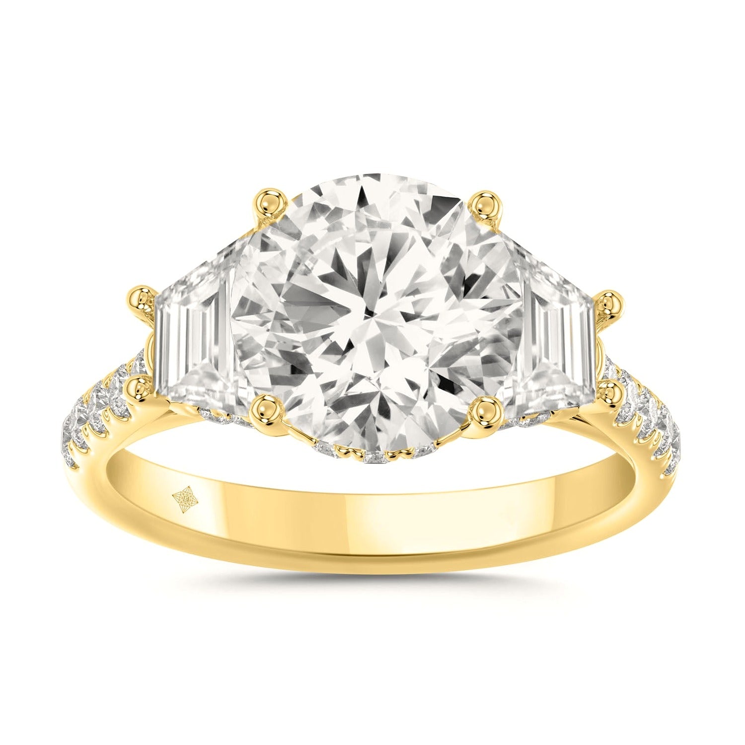 Trapezoid Ring in Yellow Gold | Diavlia