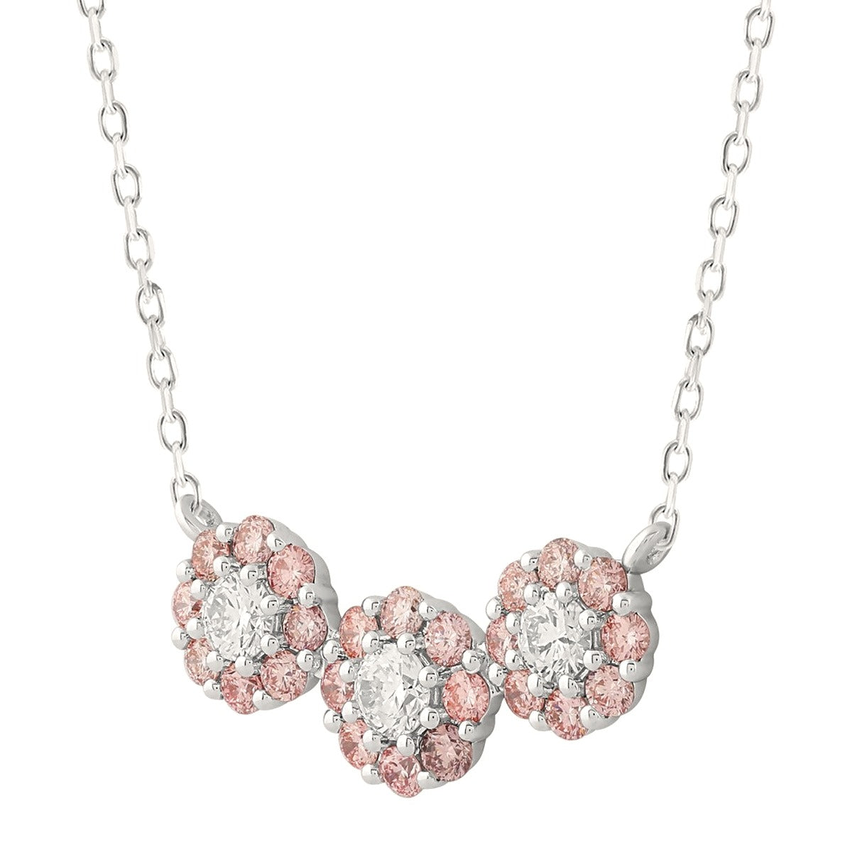 Eternal Blush 1Ct Round Lab-Grown Diamond 14K White Gold - View 3 | Diavlia