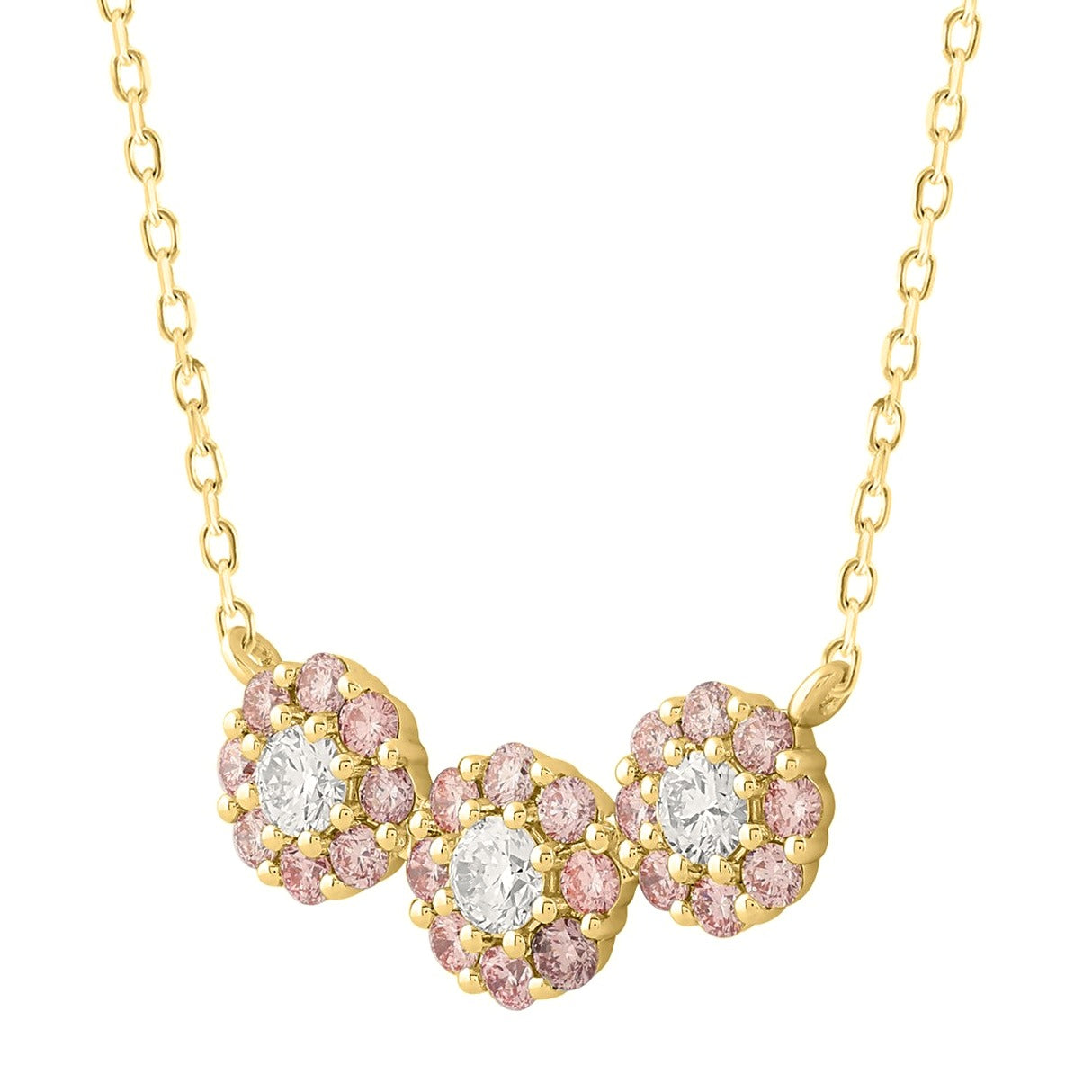 Eternal Blush 1Ct Round Lab-Grown Diamond 14K Yellow Gold - View 3 | Diavlia