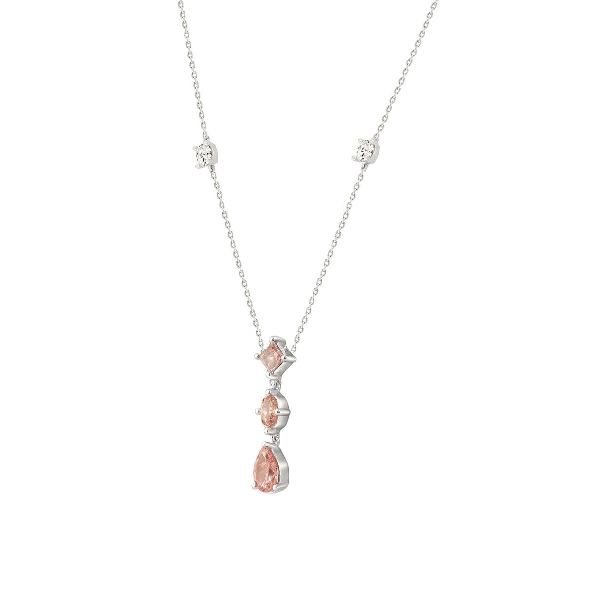 Eternal Blush 2 1/2Ct Round Lab-Grown Diamond / Pink Pear,Oval & Princess... - View 3 | Diavlia