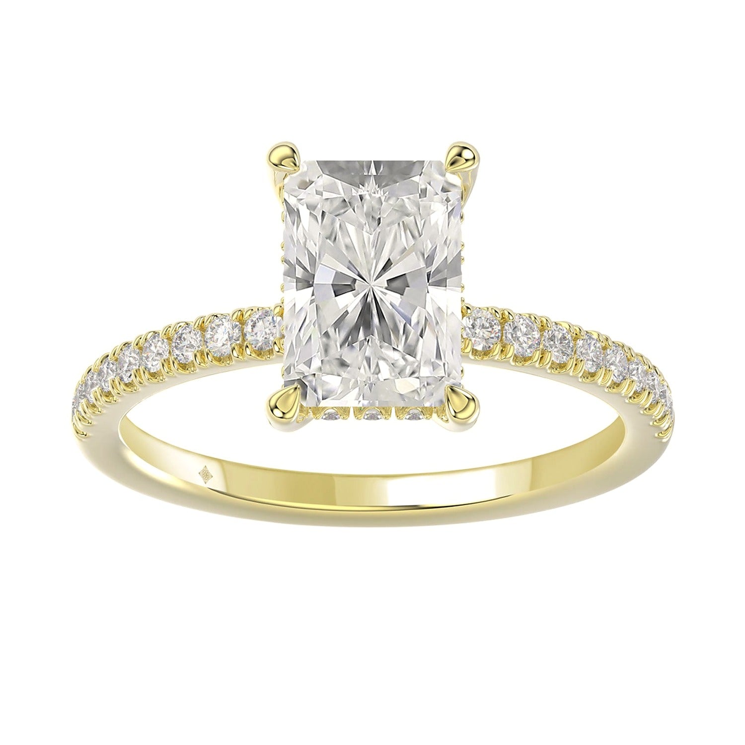 Radiant Ring in Yellow Gold | Diavlia