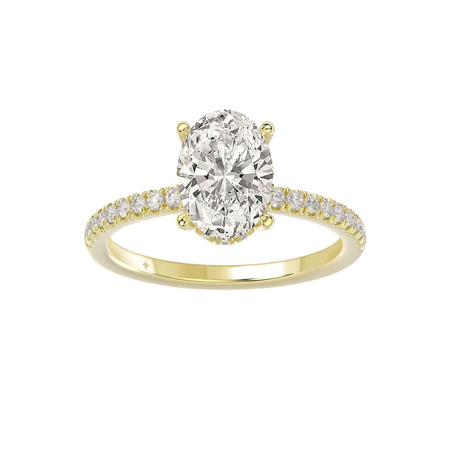 Oval Ring in Yellow Gold (Oval Cut) | Diavlia