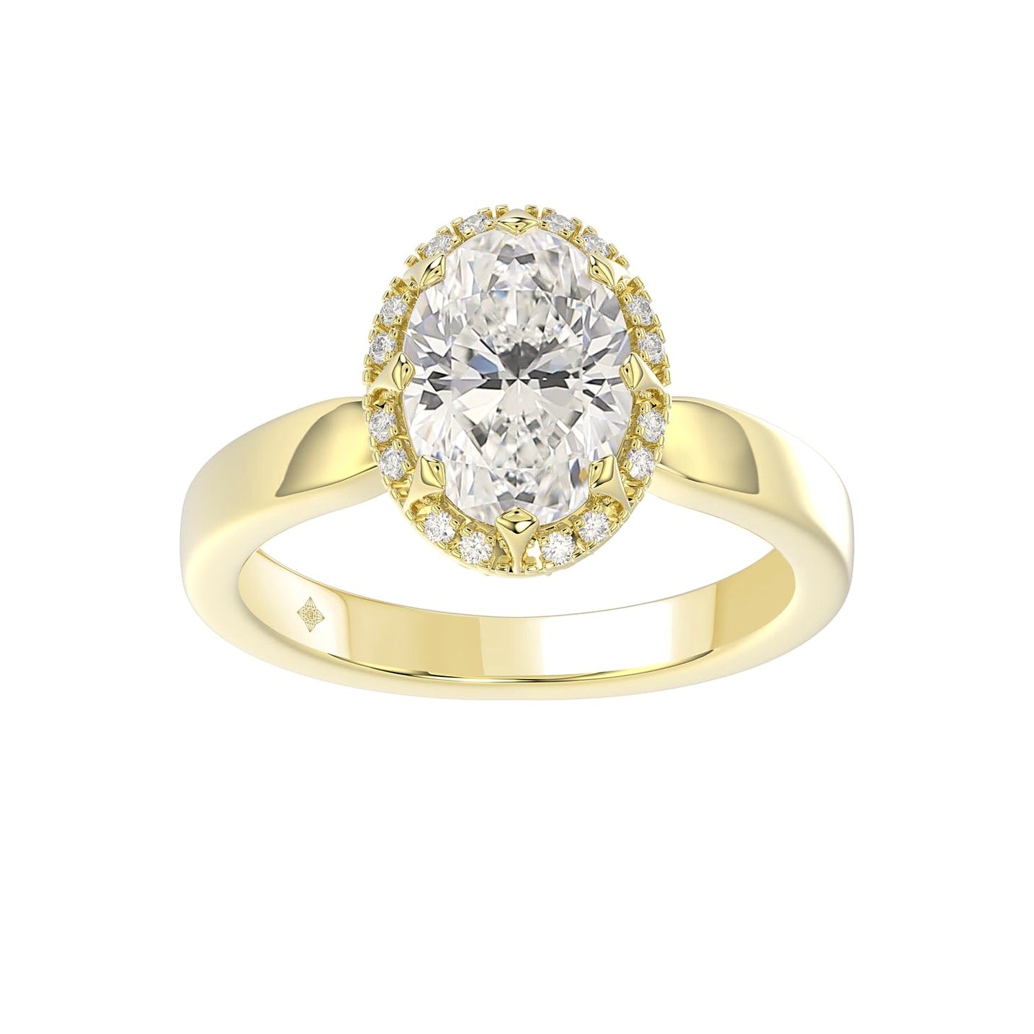 Oval Ring in Yellow Gold (Oval Cut) | Diavlia