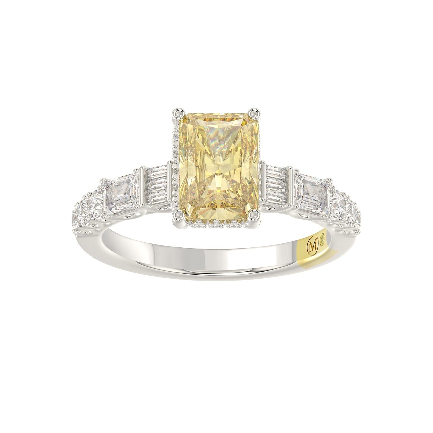 Diamond Ring in White Gold (Round Cut) | Diavlia