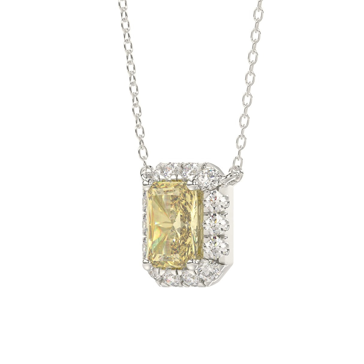 14K White Gold Crafted with 18K Yellow Gold Back Plate 1 1/4Ct Round/Yellow... - View 3 | Diavlia