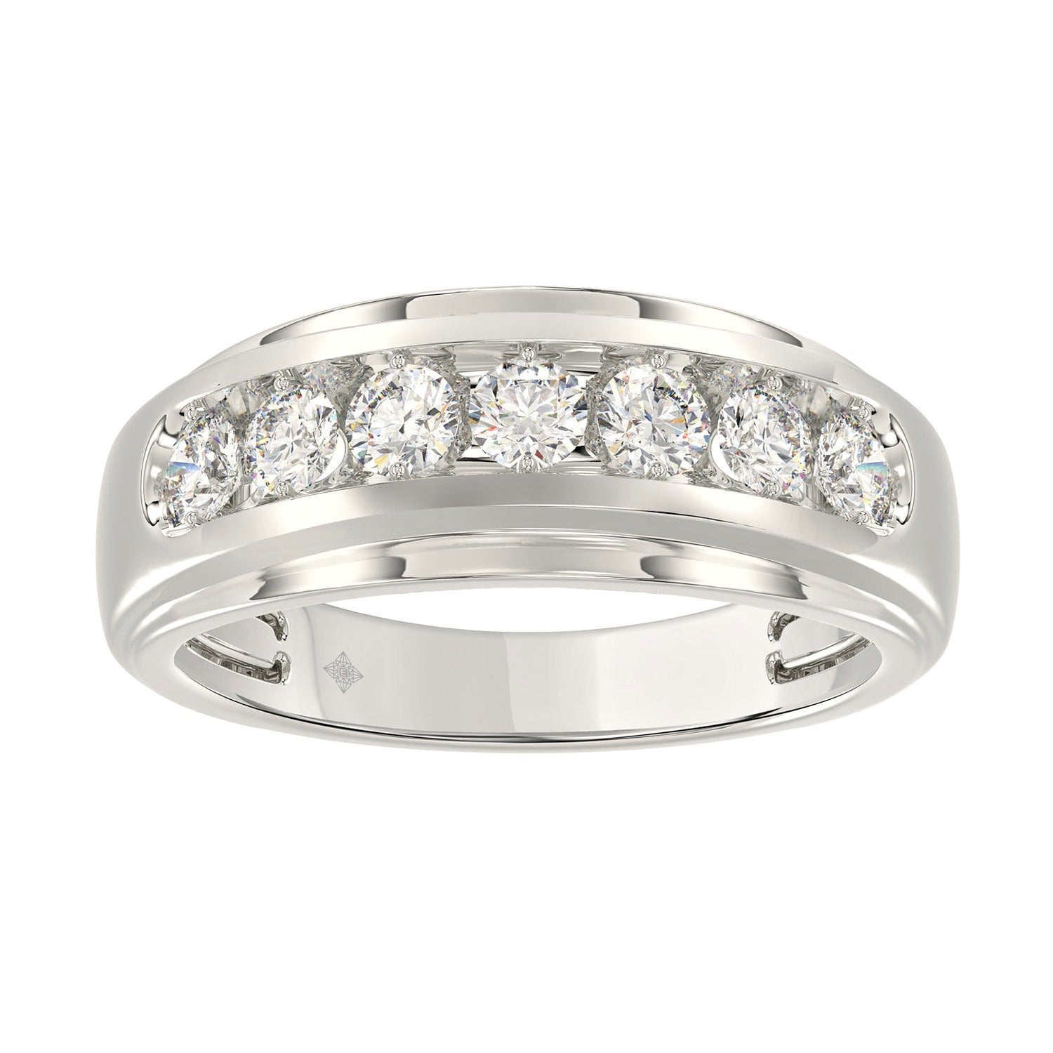 Diamond Band in White Gold (Round Cut) | Diavlia
