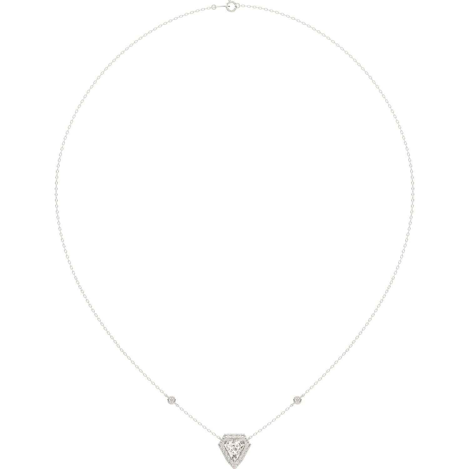 Shield Necklace in White Gold | Diavlia