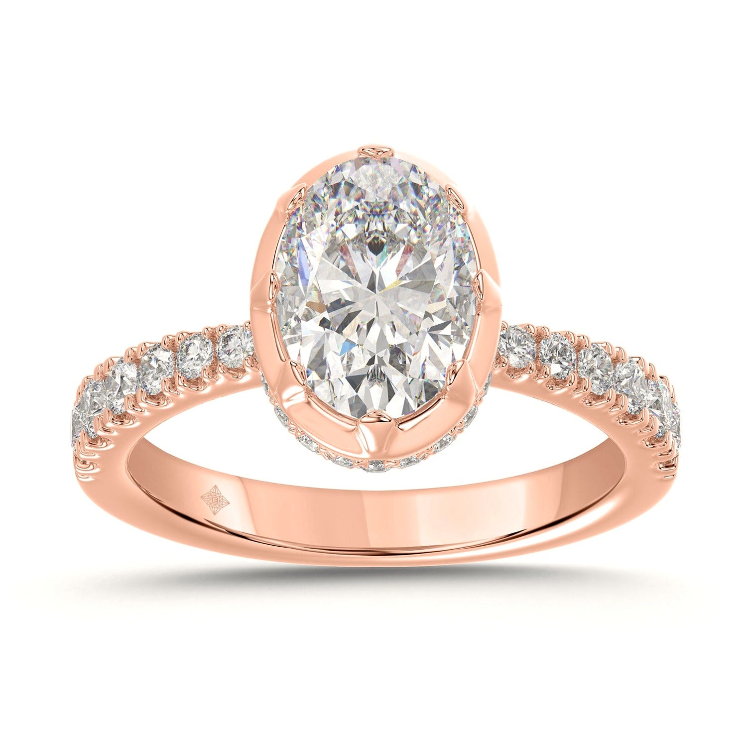 Oval Ring in Rose Gold (Oval Cut) | Diavlia